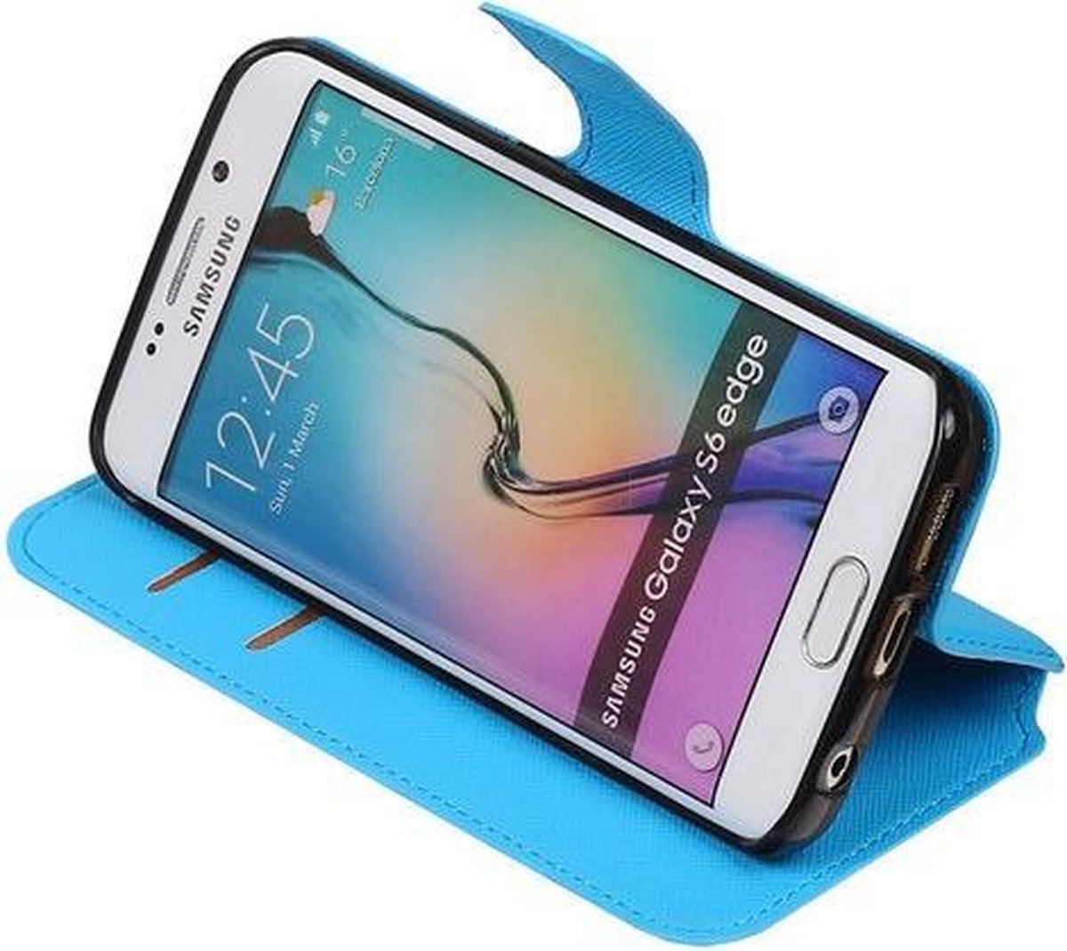 Blauw Galaxy S6 Edge TPU wallet - telefoonhoesje - smartphone hoesje | bol.com