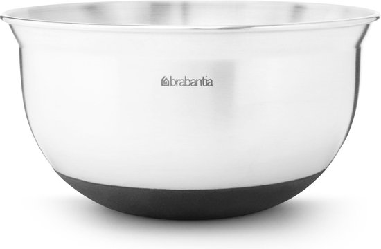Brabantia Mengschaal/Beslagkom - 1,0 l - Matt Steel met Zwart