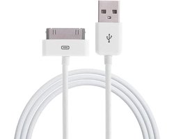 30-pins naar USB Kabel Geschikt voor Apple iPhone 4 / 4s & iPad 4 / 3 / 2 - 1M Wit