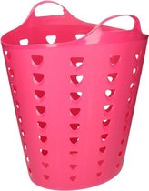 Roze wasmand flexibel 60 liter