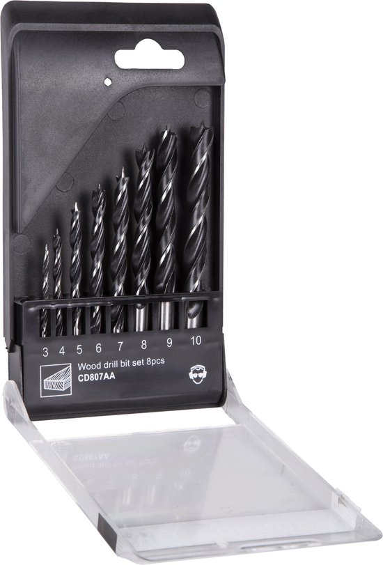 Lot De 8 Forets à Pierre VONROC – 3 à 10 Mm – Pointe Carbure – Pour Perforateur, Maçonnerie, Pierre Tendre – Avec Boîte