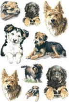 81x Honden/puppy dieren stickers - kinderstickers - stickervellen - knutselspullen