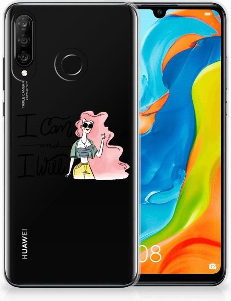 Huawei P30 Lite Telefoonhoesje met Naam i Can