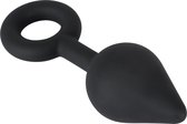 Black Velvets – Anaal Plug in Druppelvorm met Retour Ring voor Optimale Controle van de Kringspier – Zwart