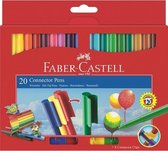 viltstiften Faber Castell Connector etui met 20 stuks