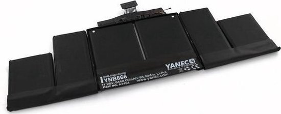 Yanec Laptop Accu voor Apple Macbook Pro Retina A1398 | bol.com