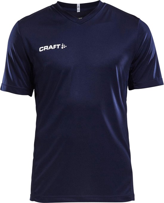 Craft Squad Jersey Solid SS Shirt Heren Sportshirt - Mannen - blauw/wit