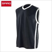 Basketbal Shirt zwart/wit maat XL