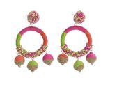 Oorbellen Stekers Roze, Groen, Oranje