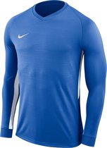 Nike Tiempo Premier LS Jersey Teamshirt Heren Sportshirt - Maat S  - Mannen - blauw/wit