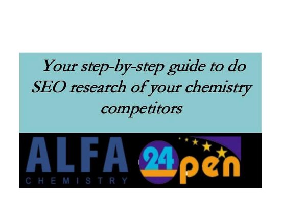 Your step-by-step guide to do SEO research of your chemistry ... - cover