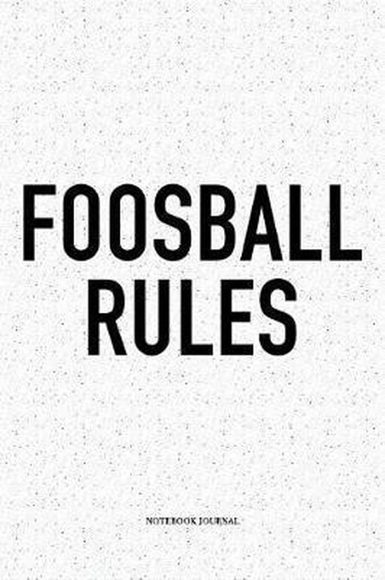 Foosball Rules, Getthread Foosball Journals 9781093823035 Boeken