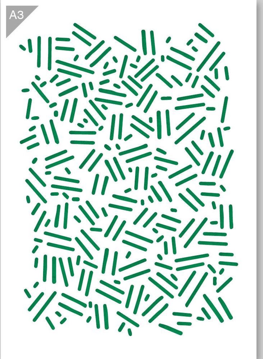 QBIX Hagel Patroon Sjabloon A3 Formaat Kunststof - Uitsnede 21,5cm breed