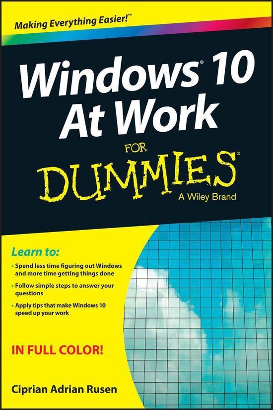 Windows 10 At Work For Dummies - cover