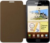 Samsung EFC-1E1CDE - Protective cover for cellular phone - plastic, leather - brown - for GALAXY Note