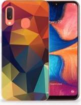TPU Siliconen Backcase Geschikt voor Samsung A20e Design Polygon Color