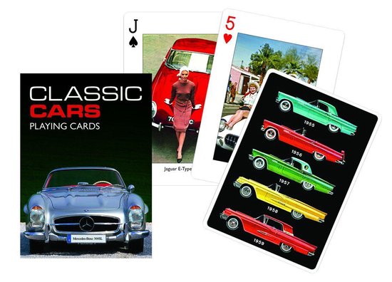 Thumbnail van een extra afbeelding van het spel Classic Cars Speelkaarten - Single Deck