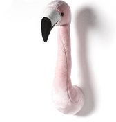 Wild&Soft- Wanddecoratie dierenkop pluche flamingo Sophia