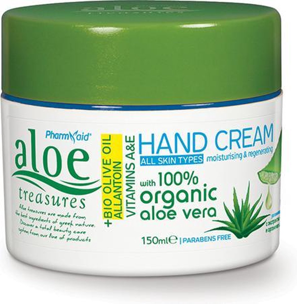 Goedkoopste Pharmaid Aloe Treasures Hydraterende Handcrème met 100 Aloe Vera en Bio Olive Oil 150ml