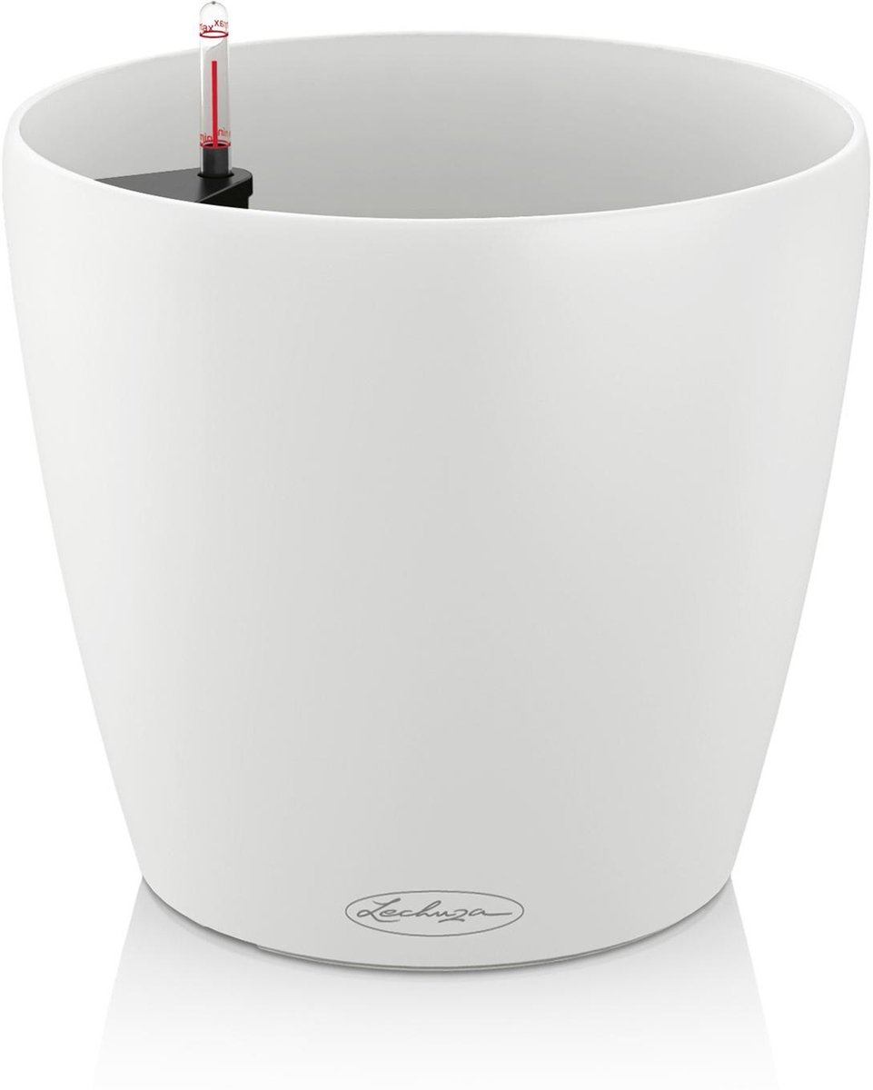 LECHUZA CLASSICO Color 18 - Plantenbak - met bewateringssysteem - ALL-IN-ONE set met LECHUZA-PON - wit