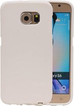 Sand Look TPU Hoesje voor Galaxy S6 G920F Wit