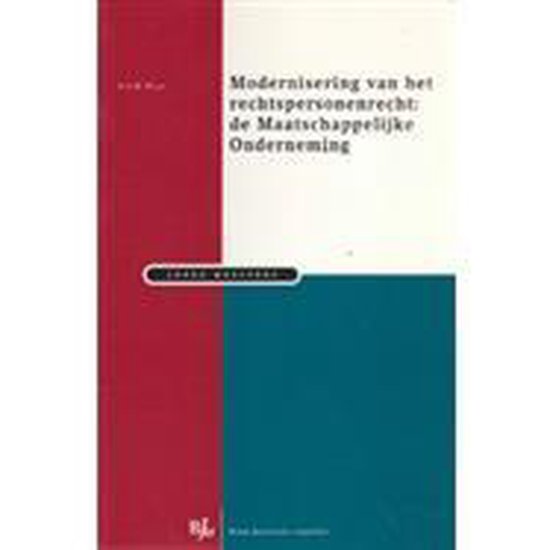 Modernisering van het rechtspersonenrecht - cover