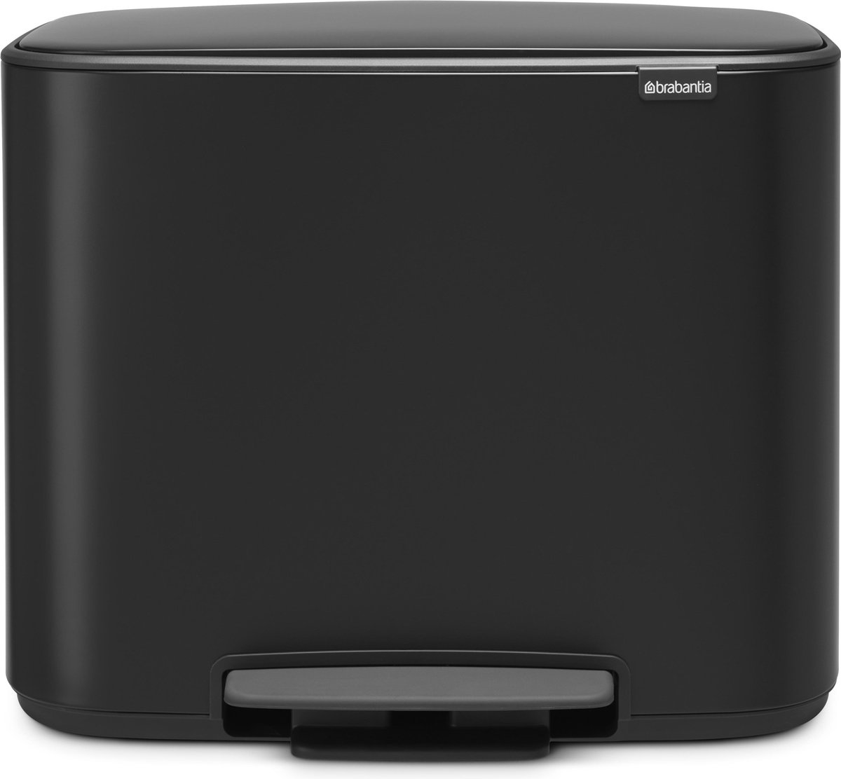 Goedkoopste Brabantia Bo Prullenbak - 11 23 liter - Afvalscheiding - Matt Black
