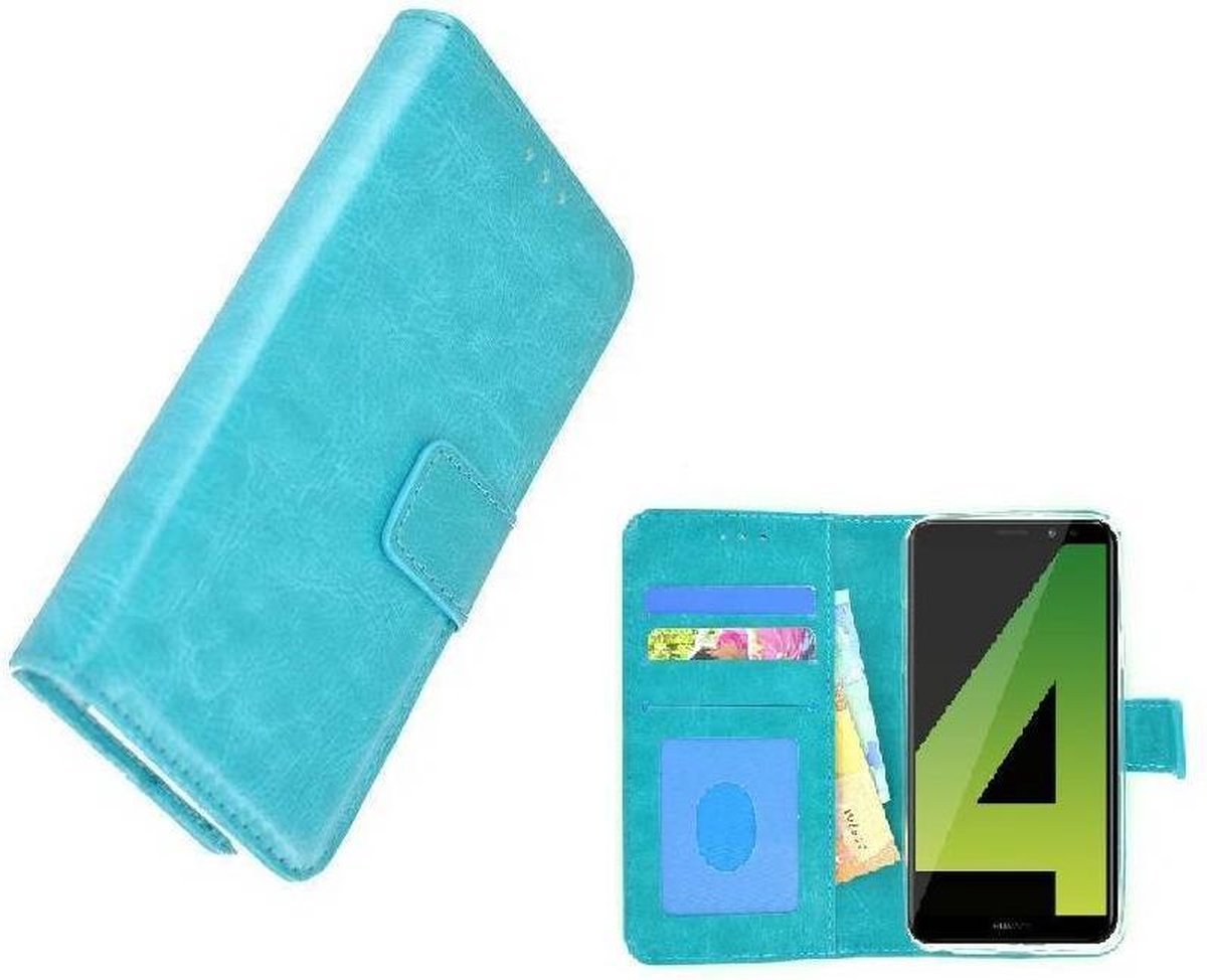 Wallet Bookcase hoesje voor Huawei Mate 10 Lite - Turquoise Fashion