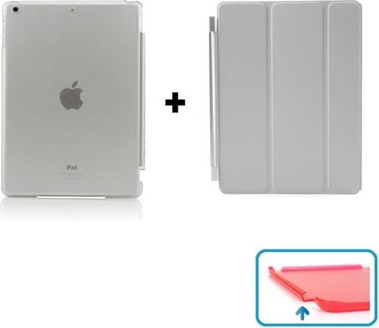 Rijp prototype voldoende Apple iPad Air 1 Smart Cover Hoes - inclusief Transparante achterkant -  Grijs | bol.com