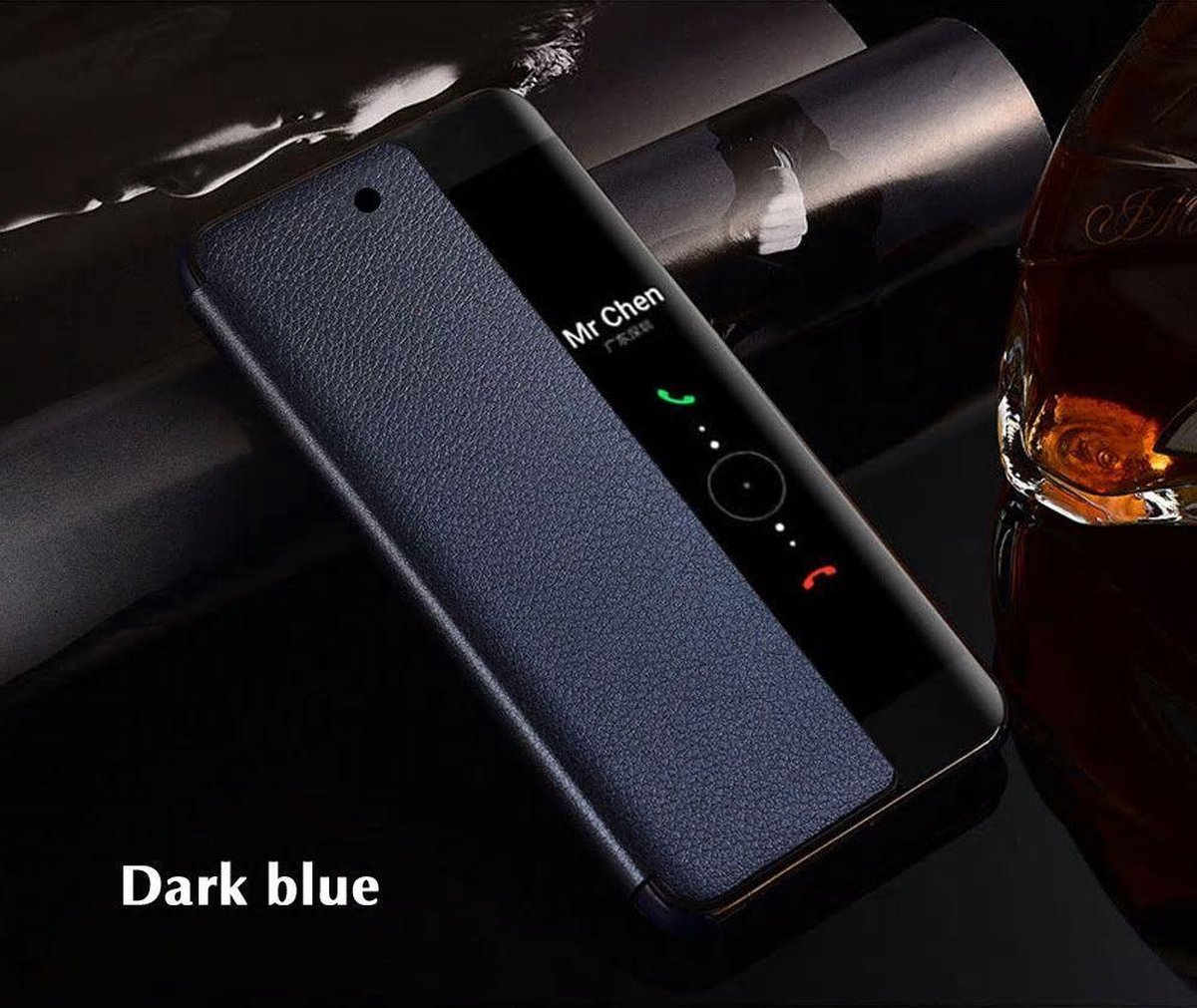View Flip Smart Cover voor Huawei Mate 10 Pro – Donkerblauw