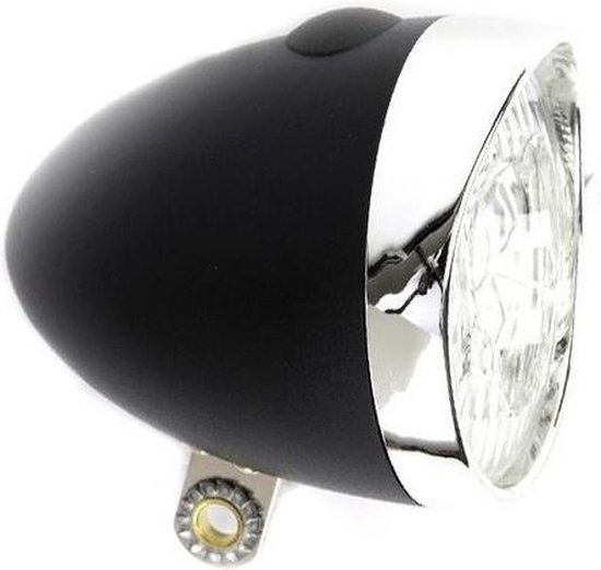Ikzi retro koplamp - Led- Batterij - Zwart