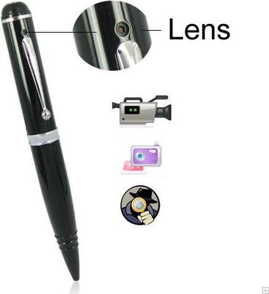 Aan het leren elegant Keuze Spy pen verborgen camera foto en video | bol.com