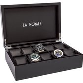 LA ROYALE FELICE XL Horlogebox - Zwart - Geschikt voor 10 horloges
