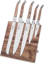 Bol.com Laguiole Style de Vie Messenblok Luxury Line - 5-delig - Olijfhout aanbieding
