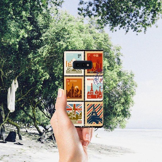 Samsung Galaxy S10e Uniek Standcase couverture Timbres