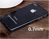 Aluminium bumper 0.7 mm voor Apple iPhone 4 / 4S - Zwart