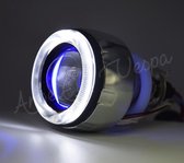 Xenon Angel eye voor Motorfiets / Scooters - Witte Angeleye met Blauwe Devil Eye