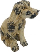 Houten hond van By Varios - handgemaakt 14x24 cm