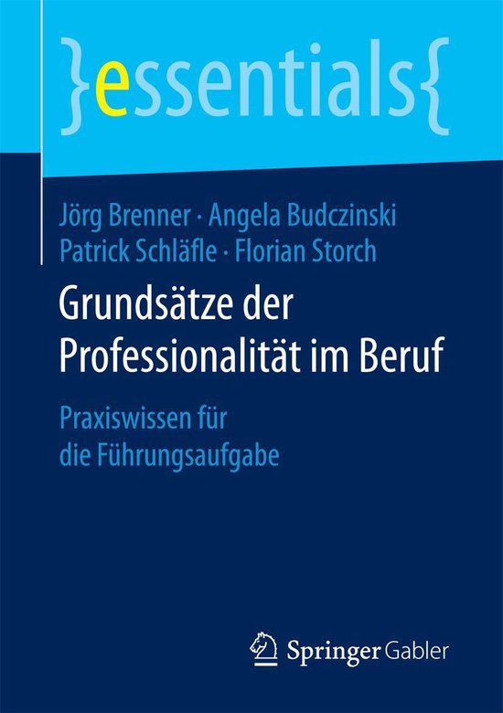 essentials - Grundsätze der Professionalität im Beruf - cover