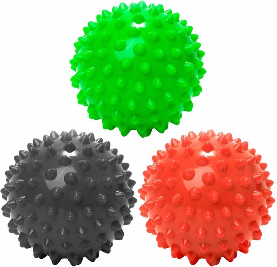 #DoYourFitness – 3 delige set massagebal – »Nica« – Lacrosse Bal / Fasciaball voor effectieve zelfmassage van triggerpoints – diameter 10cm -…