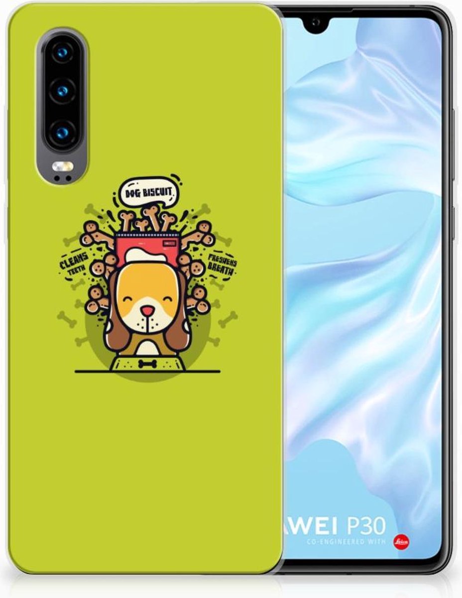Huawei P30 Telefoonhoesje met Naam Doggy Biscuit