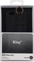 Muvit Life Ring back case - zwart - voor Apple iPhone 6;Apple iPhone 6S