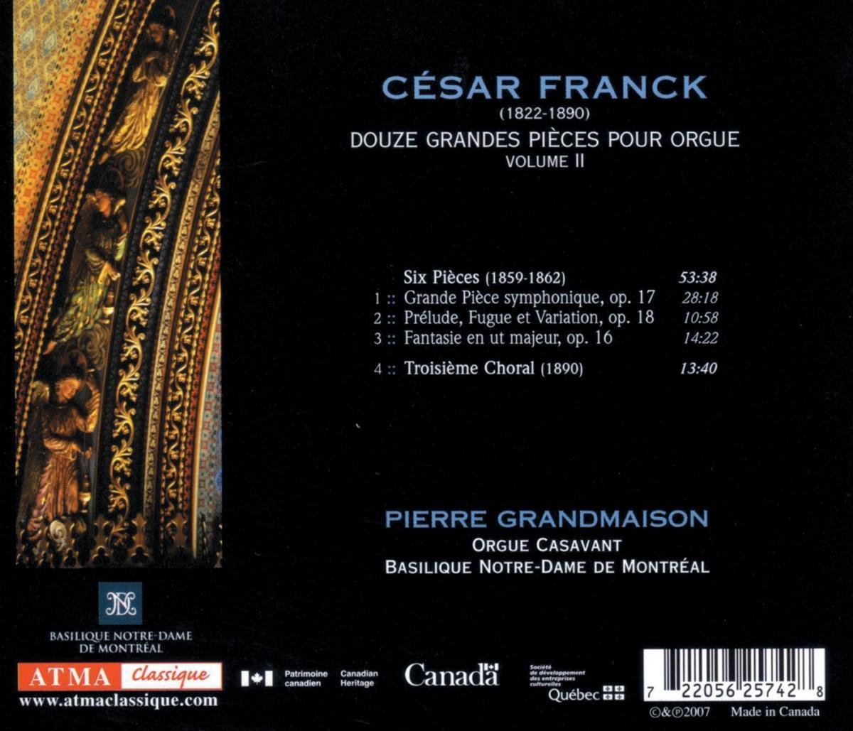 Franck Twelve Pieces For Organ, Vol. 2, Pierre Grandmaison CD (album