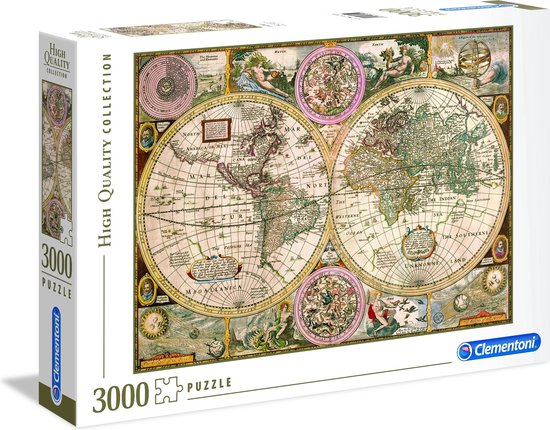 Clementoni Legpuzzel - High Quality Puzzel Collectie - Old Map - 3000  stukjes, puzzel... | bol.com