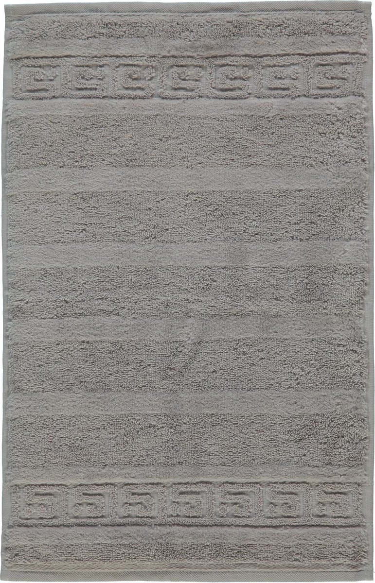 CAWÖ Noblesse Uni Gastendoekje - Zilver - 30x50