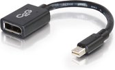 C2G Mini DisplayPort to DisplayPort Adapter Converter - DisplayPort kabel - Mini DisplayPort (M) naar DisplayPort (V) - 15 cm - zwart