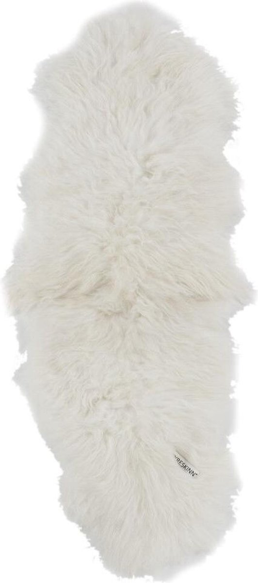 Dyreskinn dubbel IJslands schapenvacht vloerkleed - wit - 210 x 80 cm