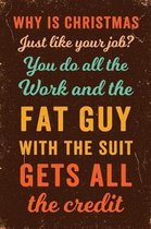 Why is Christmas just like your job? You do all the work and the fat guy with the suit gets all the credit Notebook Vintage