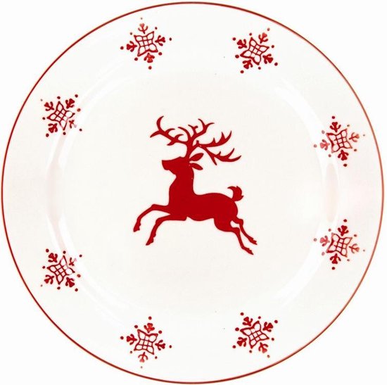 4 Nordic Reindeer Christmas Dinner Plates. 4 Kerstmis dinerborden. bol