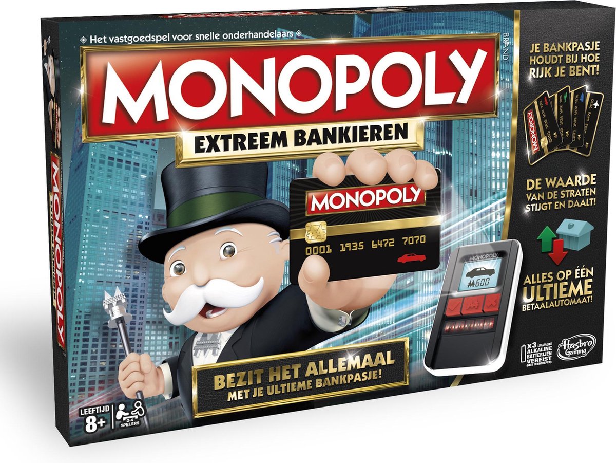 Trechter webspin passen Uitgaan van Monopoly Extreem Bankieren - Bordspel | Games | bol.com